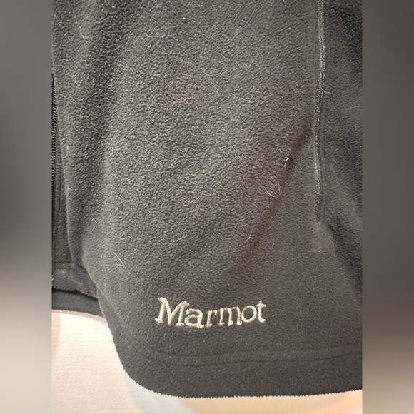 Marmot Polartec Fleece Jacket Black Long Sleeve Full Zip - Picture 3 of 9